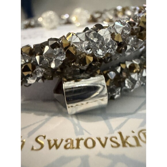 Crystal Energy SWAROVSKI Amber style End Crystal Coil Wrap Bracelet /Earring Set - Picture 4 of 12